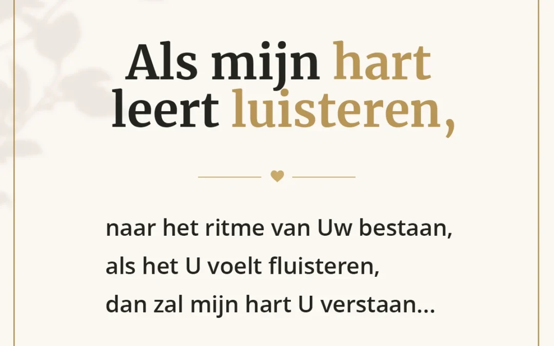 Hart in Uw licht