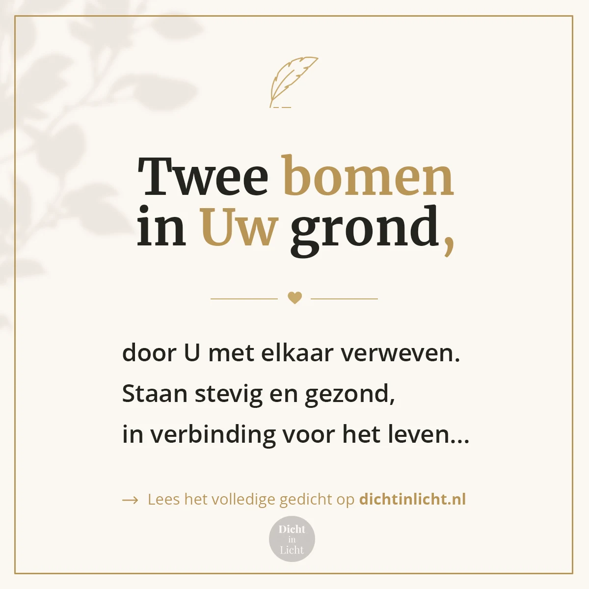 Korte christelijke gedichten - huwelijk, echtpaar - Dicht in Licht