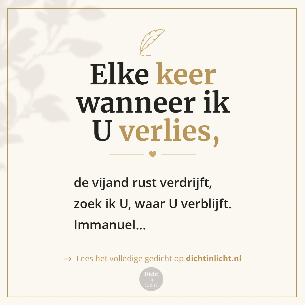 Korte christelijke gedichten troost - naar huis - Dicht in Licht