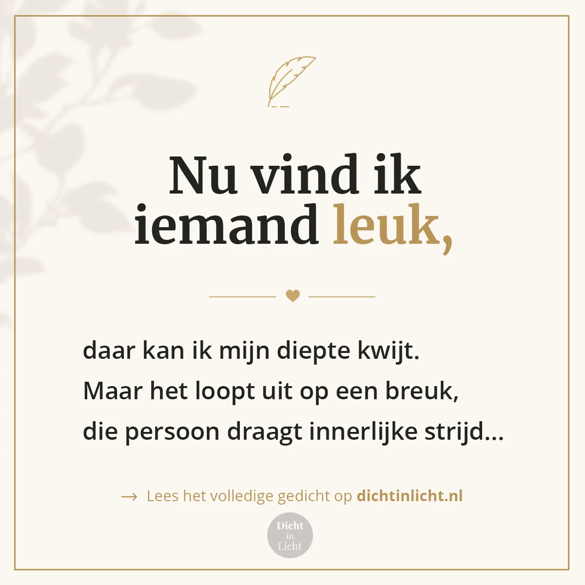 Korte christelijke gedichten troost - naar liefde geleid - Dicht in Licht