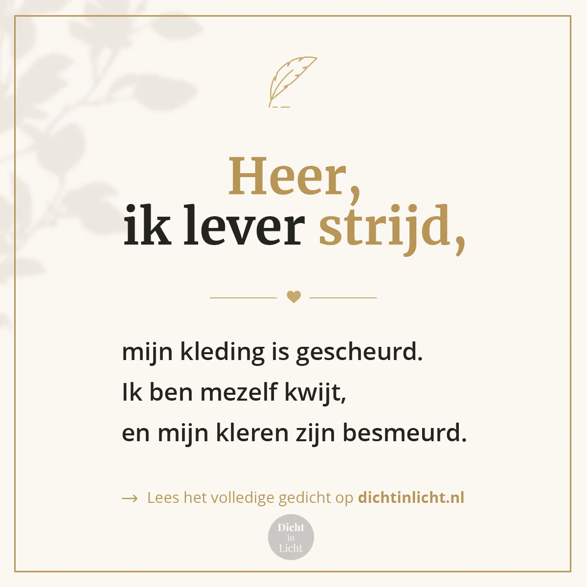 Korte christelijke gedichten troost – strijd, mantel, overgave – Dicht in Licht Korte christelijke gedichten troost - strijd, mantel, overgave - Dicht in Licht
